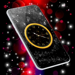 أيقونة Black Clock Live Wallpaper